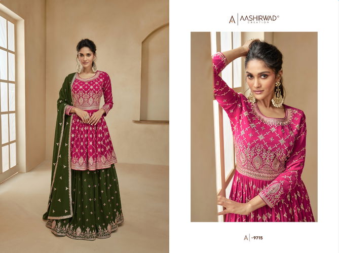 ASHIRWAD ANGEL Heavy Blooming Georgette With Heavy Sequence Work Sharar Salwar Suit